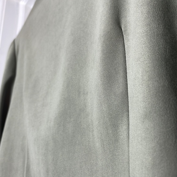 Vintage LESLIE BELLE Blazer front zip embroidery sage green - Picture 8 of 15